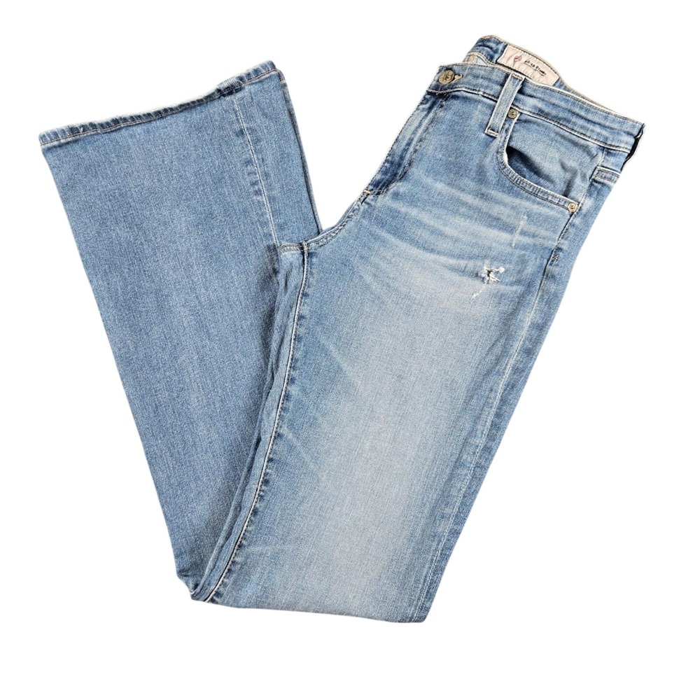 AG Adriano Goldschmied Angel Bootcut Jeans Womens 29 Light Wash Distressed Flare